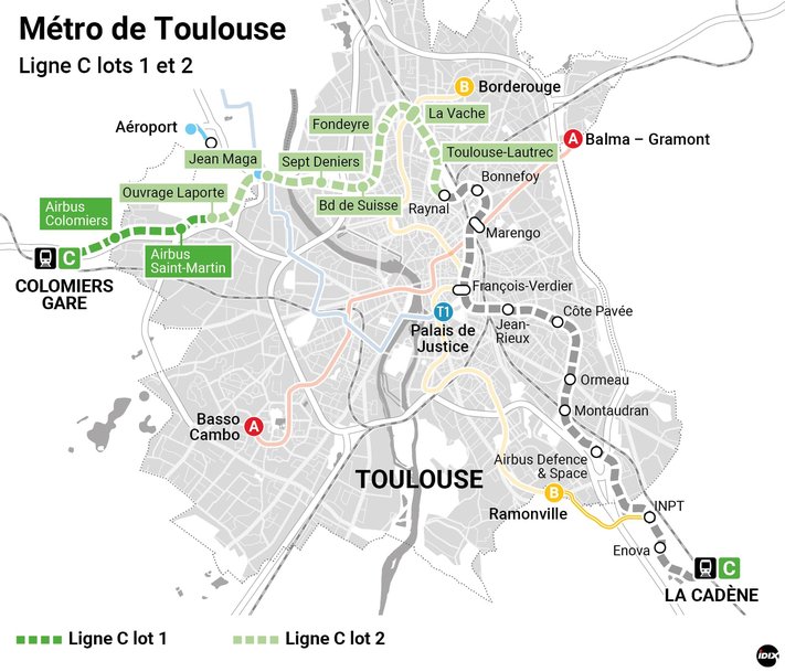 Eiffage et NGE remportent en groupement le contrat pour la réalisation du lot 1 de la 3e ligne du métro de Toulouse pour un montant de 233 millions d’euros, deuxième contrat remporté dans le cadre de ce projet